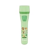 VARTA Taschenlampe für Kinder inkl. 2x AA Batterien, Kids Leuchte, kleine Kindertaschenlampe Dschungel Design mit Tieren, Taschenleuchte, grün