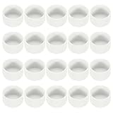 PATIKIL PVC-Rohr-Endkappe, 5,1 cm, 20 Stück, Möbelqualität, Rohrstopfen-Adapter, Stecknussverschraubungen für Bau, PVC-Möbel, Heimwerker, Garten, Regal, Stützstruktur, Lagerung, weiß