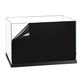 Aquarium Hintergrund Folie 50x50 cm | Aquarium Folie Rückwand aus PVC mit hoher Deckkraft | Rückwandfolie selbstklebend für einfache Montage | Klebefolie einfarbig für Aquarium und Terrarium | Schwarz