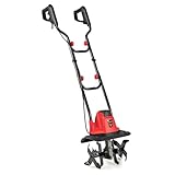 GOPLUS Motorhacke elektrisch, klappbarer Bodenhacke, 750W, 380 U/min, Elektro Gartenfräse, Gartenkultivator mit 32 cm Arbeitsbreite & 22 cm Arbeitstiefe, Bodenfräse für Rasen (32,5 x 24 x 138 cm,Rot)