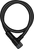 ABUS Kabelschloss Racer 6412K - Fahrradschloss - Stahlkabel mit Kunststoffummantelung - ABUS-Sicherheitslevel 4 - 85 cm, Schwarz