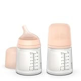 Suavinex, 2er Pack Anti-Colic Babyflasche Zero Zero, mit anpassbarem Silikon-Sauger (A), für Babys ab 0 Monaten und Neugeborene, speziell für Stillen, Muttermilch und Säuglingsnahrung, 180 ml, Fair