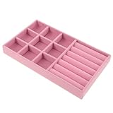 TINEASUR 8st Für Schmuck Schmuckdisplay Ketten- Und Armbandhalter Schmuck Tabletts Ohrstecker-organizer Schmuckständer Schmuck-organizer-schublade Rosa Flanell