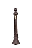 aubaho Standbrunnen 85cm Alu Braun Brunnen Waschbecken Garten im antik Stil Fountain
