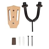 Pilipane Guitar Wall Mount Bugers U -Form Massive Buchenholzholzgummi -Gitarrenhakenhalter Ständer für akustische Elektrobass Ukulele Mandolin Banjo Wandlagerung (Typ 2)