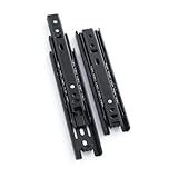 Scumlovy Kugelgelagerte Schubladenschienen, 4, 5, 6 Zoll, Teleskopauszüge für Schränke, Schubladenbeschläge, Schwerlast-Schubladenschienen, 1 Paar (Größe: 125 mm/5 Zoll, Farbe: 45 mm)