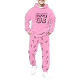 OUMSHBI Baggy Jogginganzug Kinder 67 Meme Trainingsanzug Hoodie Und Jogginghose Sportanzug mit Sechs Sieben Alphabet Teenager Mädchen Junge Hip Hop Tracksuit Herbst Winter Bekleidungssets Kinder