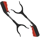 2 PCS Greifzange für Senioren, 30 cm Greifer für Senioren, Kurz MüLlgreifer, Müllzangengreifer Erwachsene Kinder Greifzange Müllsammelzange, laubgreifer für hände, Greifzange für senioren stabil