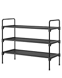 Kitsure Schuhregal für Schrank, stabile Schuhablage für den Eingangsbereich, platzsparendes kleines Schuhschrank Schmal und Schuhschrank, 70.0 cm Wide - 3 Tier, schwarz