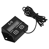 ERINGOGO Digitaler Drehzahlmesser mit Lcd display Induktiver Betriebsstundenzähler Kompatibel für Kettensäge Rasenmäher und Motorrad Einfache Installation Kompakt und Multifunktional