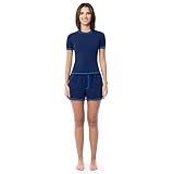 Fruit of the Loom Damen Energize Sleeve Tee and Shorts Sleep Pajama Set Pyjamaset, Marineblau, 36