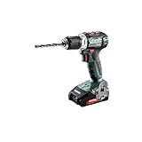 Metabo 602326500 Akku-Bohrschrauber BS 18 L BL 18V, 2x 2Ah Li-Ion Akkus, Bürstenlos, inklu. Ladegerät, im Koffer, max. Drehmoment: 25Nm (weich)/ 60Nm (hart), Bohr-Ø: 13mm (Stahl)/ 32mm (Weichholz)
