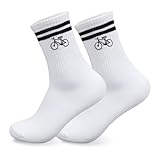 HUKUMA Rennrad Socken,35-46 Fahrradsocken Herren,Fahrrad Geschenk für Herren Damen,Rennrad Zubehör,Fahrradfahrer Tennissocken Accessoires,Lustiges Geschenk für Geburtstag Männer und Frauen