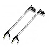 ANGEL 2er-Set Greifzange 76 cm – Aluminium Greifhilfe mit Magnetspitze, rutschfestem Griff & faltbarem Design, ideal für Senioren & Haushalt
