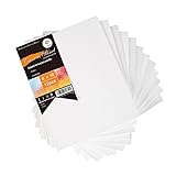 Conda 12 Stücke Leinwand zum Bemalen Aus 100% Baumwolle 20 x 25cm Leinwand Canvas Vorgespannte Weiße Künstler Panel für Acryl und Öl Malerei Sowie zum Skizzieren