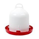 Hühnertränke, Doppelmanteltränke 6 Liter - eine leicht befüllbare Wassertränke aus bruchfestem Kunststoff mit Bajonettverschluss, für Hühner, Wachteln und anderes Geflügel - Hühner Zubehör.