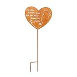 ZHGFXIN Einzigartige Herzförmige Gedenktafeln Gartenstatue Grabsteinschild Für Haustierbesitzer Elegantes Erinnerungsgeschenk Für Gedenktafeln