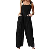 Latzhose Damen Schwangerschaft Frauen-Baumwolloverall-Spielanzug-beiläufige lose breite Bein-Overall-Träger-Trägerhose Känguru Kostüm Erwachsene