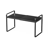 XZHWSZD Verstellbares erweiterbares Schrankregal – stapelbares Metallregal für Küche, Speisekammer, Gewürzschrank, unter Spüle, Arbeitsplatte, 1 Packung