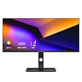 INNOCN Ultrawide Monitor 34 Zoll, UWQHD 75Hz IPS Bildschirm, 21:9 Format, Freesync, HDR, 100% sRGB Farben, (USB-C, USB Hubs, HDMI, DisplayPort) Höhenverstellbar, Schwarz, 12 Monate Garantie, 34C1Q