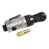 14 Zoll Pneumatisches Ratschenschlüssel Werkzeug mit 1/4 Zoll Ansauggelenk, Umkehrbare Luftratsche für enge Räume, 3 0 CFM Luftverbrauch, Geeignet für Maschinen- und Automobilarbeiten