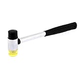 Aexit Gummihammer Hämmer & Holzhämmer Hammer Stahlrohrstiel Double Face Trockenbauhammer 25,4 cm,