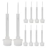 NULYLU 50 Stück Nagelkunst Ersatzpinsel Dünne Nagelliner Pinselköpfe aus Weichem Material Präzise Passform für Selbstgemacht Maniküre und Gel Nagellack