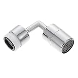LIFKICH 720° Schwenkbarer Wasserhahn Luftsprudler Universal Spritzschutz Wasserfilter Aufsatz Für Küchen Und Badezimmerarmaturen Langlebig Und Einfach Zu Installieren Silberfarben