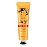 Pferdeölfußcreme, 30g Antikrockencreme, rissiger Fersenbalsam, natürliche Zutaten, Pferdeöl-infundierte Formel, nicht fettende Textur, geeignet für trockene, neutrale, ölige und Mischhaut