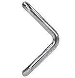 BASI Stoßgriff V-Form | Türbeschlag außen | Edelstahl | Haustürgriff mit Montageset | Winkelstoßgriff | Achsmaß 300 mm