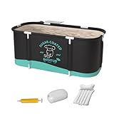 Faltbare Badewanne, tragbare Badewanne | Eiswanne – faltbare Badewanne 45,3 x 23,6 x 19,7 Zoll, warme Badewanne, Eiswanne, separates Familienbadezimmer, heiße Whirlpool-Badewanne