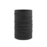 BUFF®| Schlauchschal Merino Lightweight Männlich Weiblich Erwachsene Multifunktionaler Schal aus 100% Merinowolle, Wandern, Outdoor, Nachhaltig, Leicht, Schlanke Passform, Einheitsgröße, Noir Gris