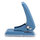 Einzellocher, 0,22 Zoll Lochdurchmesser, 40 Blatt Stanzkapazität, Kleiner Locher mit Rutschfester Basis, Praktisch für Zuhause, Büro, Schule (Blau)