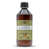 Rocketchair Leinölfirnis – 100% reines Premium Holzöl Made in Germany – Holzschutz & Holzpflege innen & außen – ideal für Möbel, Parkett, Arbeitsplatten & Schneidebretter (500ml)