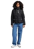 Navahoo Damen Steppjacke Winterjacke Stehkragen gefüttert B930 [B930-Amay-Schwarz-Gr.M]