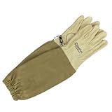 Imkerhandschuhe, Leder & Baumwolle khaki - BeeFun®