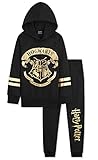 Harry Potter Jogginganzug Mädchen, Trainingsanzug Mädchen 7-14 Jahre(11-12 Jahre, Schwarz/Gold)