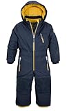 Killtec Unisex Kinder Fisw 31 Mns Onpc Skioverall/Schneeanzug mit Kapuze, wasserdicht, dunkelblau, 86-92