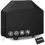 Flintronic Grillabdeckung, Grill Abdeckhaub Wetterfest, Oxford-Stoff Gasgrill Abdeckhaube, Wasserdicht Grill Haube, reißfest, UV, für Brinkmann, Weber, Char Broil (147 x 61 x 117cm)