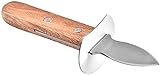 LATRAT Austernmesser Edelstahl Austernöffner Holzgriff Austernbrecher, Leicht zu Greifen Holzgriff Schalentier Shucker Cutter Meeresfrüchte Offenes Werkzeug