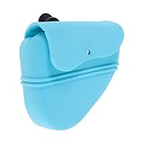 Gadpiparty Silikon Hundeleckerlibeutel mit Clip Blauer Futterbeutel für Training und Reisen Snackhalter für Welpen Unterwegs