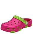 Realpaks Unisex Clogs Kinder für Jungen und Mädchen Pink_Green 30_31