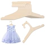 10 Stück Baby Kleiderbügel aus Holz, Babykleiderbügel, Kleiderbügel Kinder, Rutschfester Kinderkleiderbügel aus Holz, für Babies und Kinder Kleidung Hosen