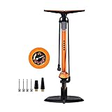 GOBKO Fahrradpumpe Luftpumpe Fahrrad Französische Ventile mit Manometer, Luftpumpe für Rennrad MTB Sportballpumpe Hochdruck 160 Psi und 11 Bar
