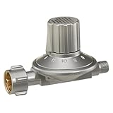 GOK Gasregler | 11 Stufen regelbar - 25-50 mbar | Zum Anschluss an Propan-Butan Gasflaschen