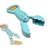 alldoro 63171 Sandgreifer Hummer hellblau, robustes eco Sandspielzeug für Kinder, Sandkasten-Krabbe, leicht & einhändig bedienbar, 34 cm
