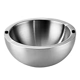 Générique Erfrischende Schüssel für Lebensmittel, kalte Servierplatte aus Edelstahl, große Thermoschale für Guacamole, Saucen, Gewürze, Obst, Garnelen, Fisch und warme Gerichte