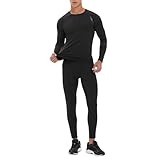 Thermounterwäsche Herren,Thermounterwäsche Damen-Skiunterwäsche Thermo Unterwäsche Set-Warme Schneeanzug-Merino Unterwäsche-Winter Thermowäsche Skianzug Thermo Oberteil Und Unterteile Skipullover
