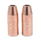 401-6-50 MIG Brennerdüse aus Kupfer für luftgekühlte Schweißgeräte mit 1/2 Zoll Bohrung und Gleitkegel