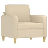 HETFTJN Sofa Klein Schlafcouch Schlafsessel Camping Couch - Sessel Creme 60 cm Stoff für Jugendzimmer Büro Relaxationsraum Sitzzimmer